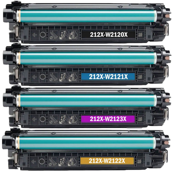 Набор совместимых картриджей W2120X - W2123X (№212X) , с чипом
